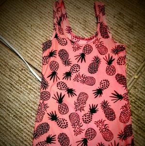 NEON ORANGE TANK TOP.